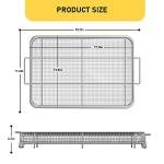 XL Air Fryer Basket, 18.7'' x 11.9'', Stainless Steel