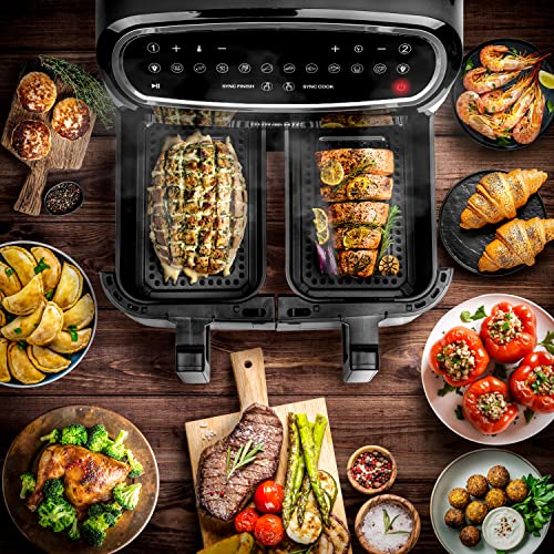 Duronic Dual Air Fryer with Visual Window