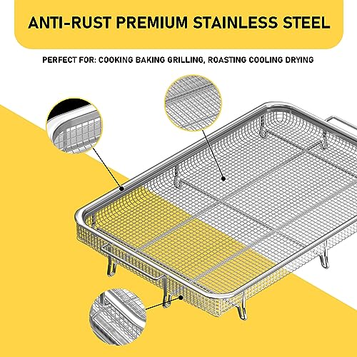 XL Air Fryer Basket, 18.7'' x 11.9'', Stainless Steel