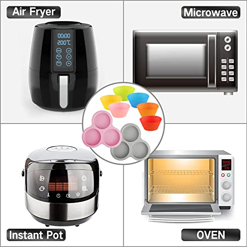 Abnaok Silicone Air Fryer Egg Pan with Baking Cups