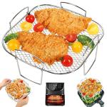 8" Square Air Fryer Rack - Stainless Steel Accessories