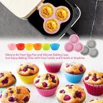 Abnaok Silicone Air Fryer Egg Pan with Baking Cups