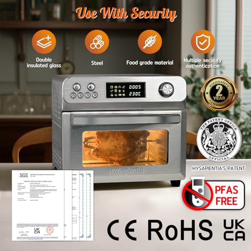 24L Air Fryer Oven With Rotisserie Digital Knob