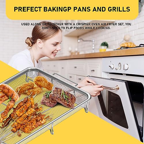 XL Air Fryer Basket, 18.7'' x 11.9'', Stainless Steel