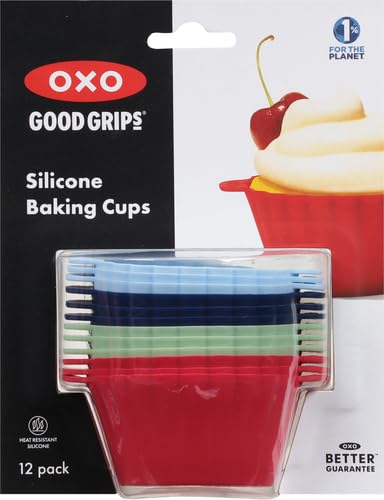 Reusable BPA-Free Silicone Baking Cups, Pack of 12