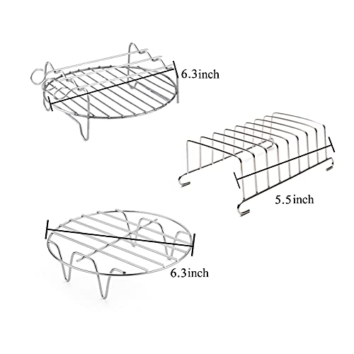Multipurpose Air Fryer Rack Set for 2.5QT+ Fryers