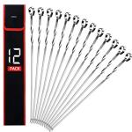 12" Metal Skewers - 12 Pack for Grilling