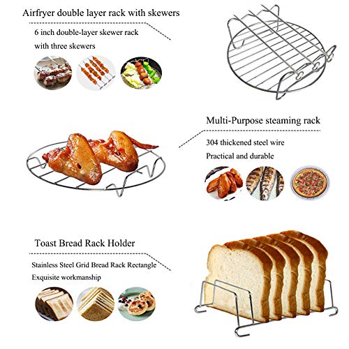 Multipurpose Air Fryer Rack Set for 2.5QT+ Fryers
