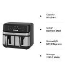 Extra Large Dual Air Fryer - 9L, 8 Menus