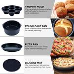 12-Piece Air Fryer Accessory Set: Cake & Pizza Pan, Metal Holder, Skewer Rack, Nonstick