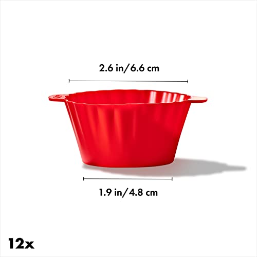 Reusable BPA-Free Silicone Baking Cups, Pack of 12