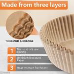 100Pcs 6.3 Inch Air Fryer Parchment Paper Liners