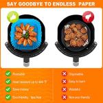 2 Square Silicone Air Fryer Liners - 8 Inch