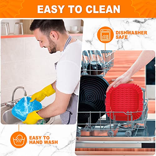 2 Square Silicone Air Fryer Liners - 8 Inch