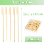 100pcs Bamboo Skewers for Barbeque & Cocktails