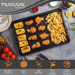 Large Black Air Fryer Basket with Elevated Mesh