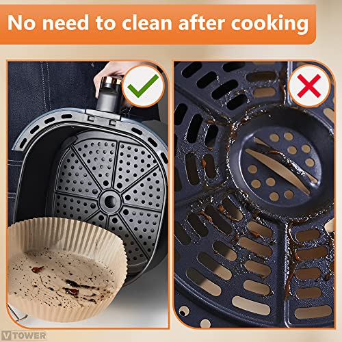 100Pcs 6.3 Inch Air Fryer Parchment Paper Liners