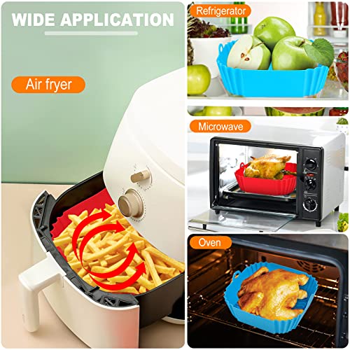 2 Square Silicone Air Fryer Liners - 8 Inch