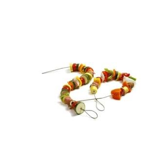 Stainless Steel BBQ Skewers - Flexible Metal Kebab Set