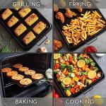 Large Black Air Fryer Basket with Elevated Mesh