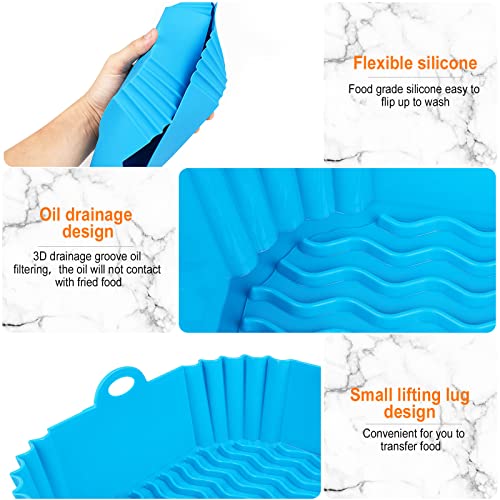 2 Square Silicone Air Fryer Liners - 8 Inch