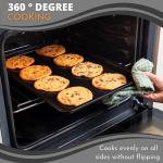 Large Black Air Fryer Basket with Elevated Mesh