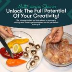 Stainless Steel BBQ Skewers - Flexible Metal Kebab Set