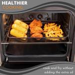 Large Black Air Fryer Basket with Elevated Mesh