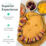 Stainless Steel BBQ Skewers - Flexible Metal Kebab Set