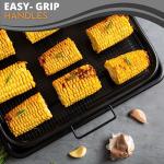 Large Black Air Fryer Basket with Elevated Mesh