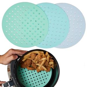 3 Pack Reusable Air Fryer Silicone Liners