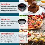 17-Piece Square Air Fryer Accessories with Cookbook