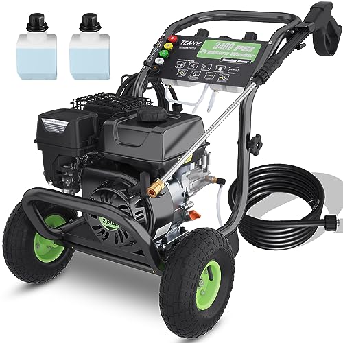 TEANDE 3200PSI Gas Pressure Washer with Dual Soap Tank