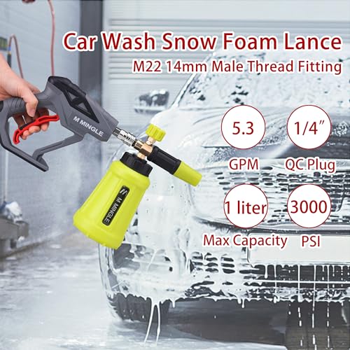 M Mingle 4000 PSI Foam Cannon Pressure Washer Kit