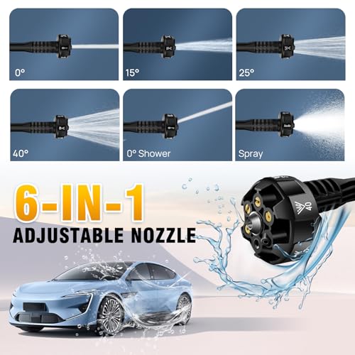 Cordless 350W Portable Pressure Washer with Batteries