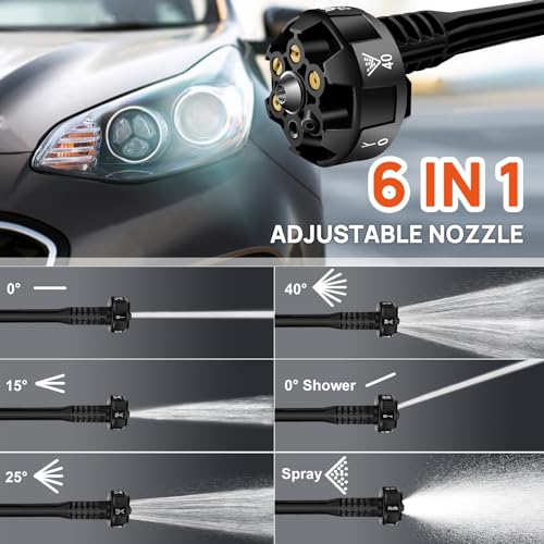 Portable Cordless Pressure Washer 652PSI with Accessories