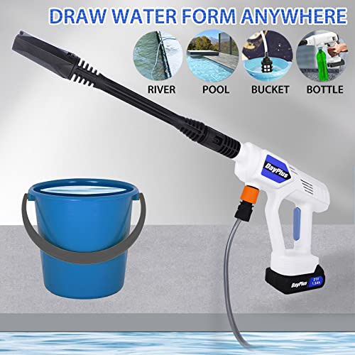 Portable Cordless 21V Pressure Washer with Batteries