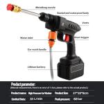 Portable Cordless High Pressure Washer with Foam Generator