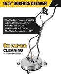 16.5" Stainless Steel Pressure Washer Surface Cleaner
