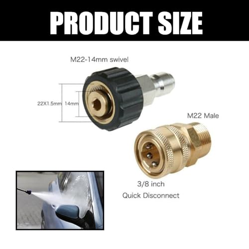 M22 Swivel Pressure Washer Adapter - 3/8 Inch
