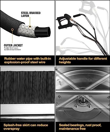 16.5" Stainless Steel Pressure Washer Surface Cleaner