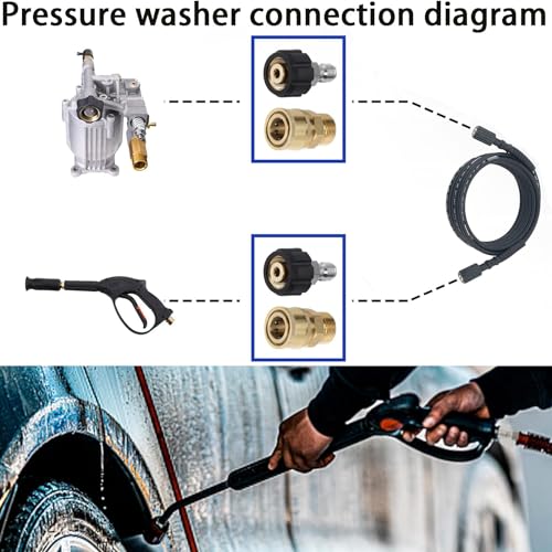 M22 Swivel Pressure Washer Adapter - 3/8 Inch
