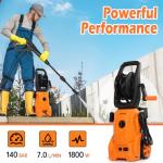 1800W Electric Pressure Washer with Adjustable Nozzle