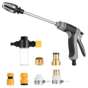 High Pressure Washer Gun with Foam Cannon & Wand