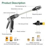 High Pressure Washer Gun with Foam Cannon & Wand