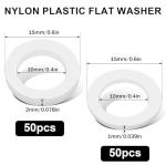 Colexy 100 Pcs Plastic Washers for Door Hinges