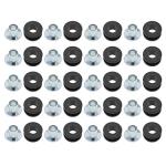 YINETTECH 20pcs Motorcycle Rubber Grommet Set