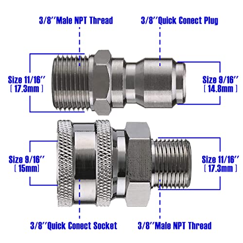 High-Pressure Washer Quick Connect Kit, 4500 PSI