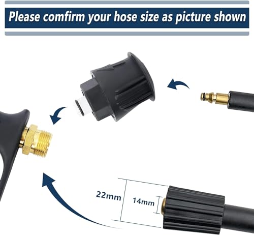 High-Pressure Washer Gun with 5 Nozzle Tips