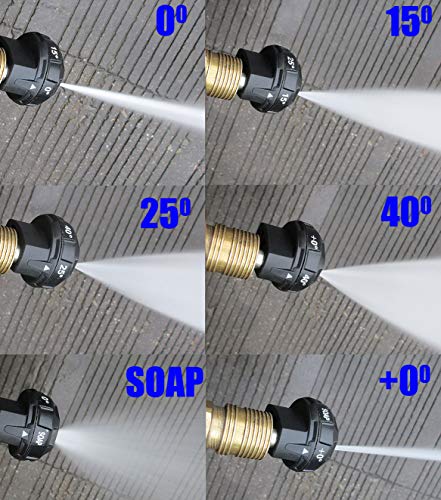 RIDGE WASHER 6-in-1 Pressure Washer Nozzle, 4000 PSI